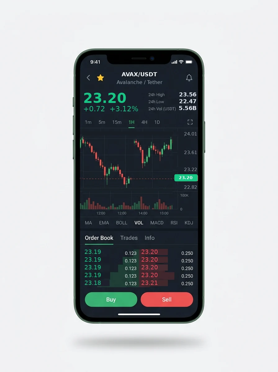 The same portfolio view on a phone screen The same portfolio view on a phone screen